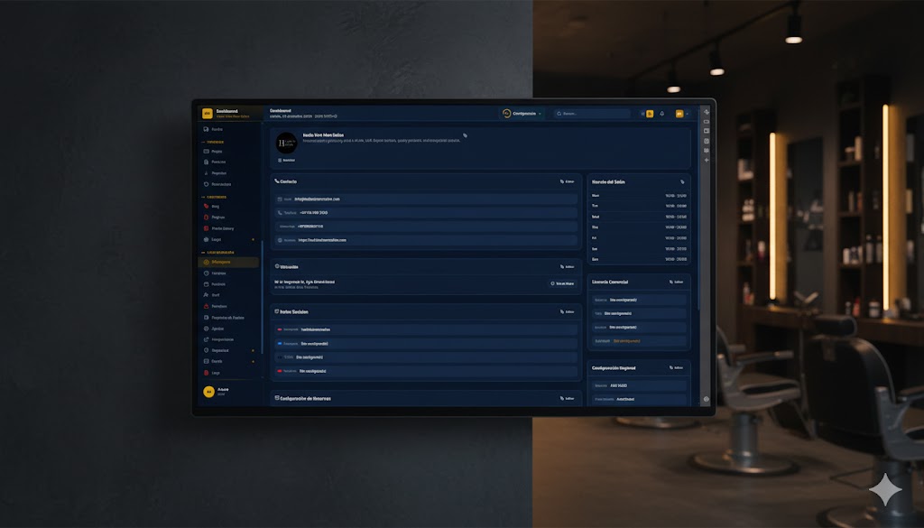 Barbería profesional usando SalonBookIt